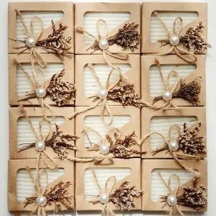 Hochzeitsgeschenke für Gäste Natur Weiß
